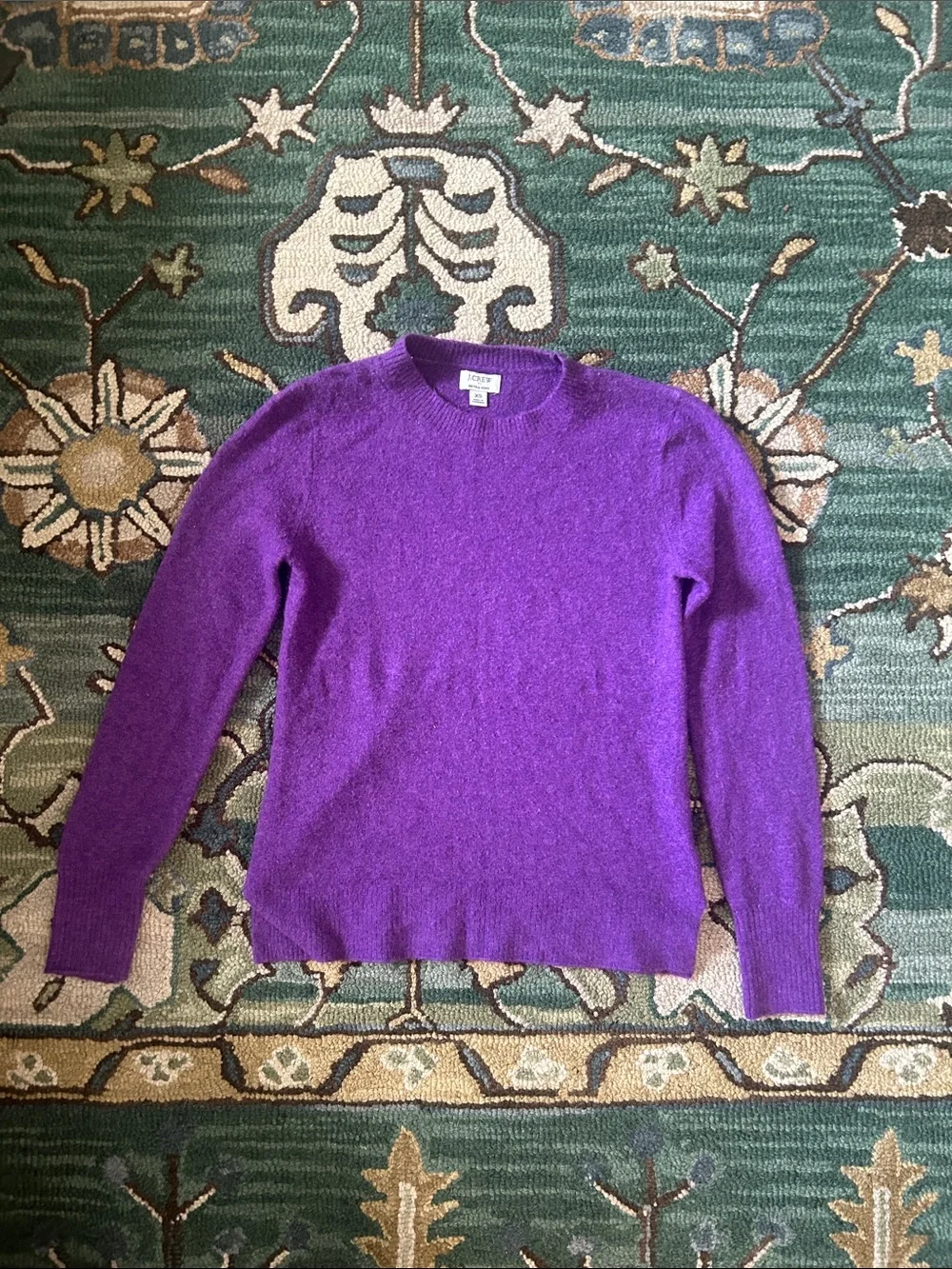 J. Crew Bright Purple Crewneck Sweater